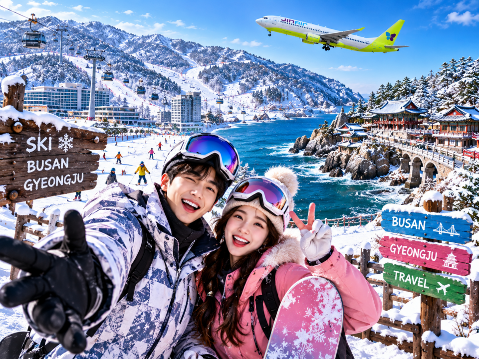 買一送一 !! 滑雪趣釜山慶州五日