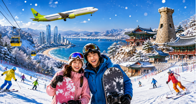 買一送一 !! 滑雪趣釜山慶州五日